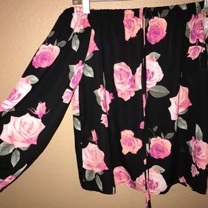 Floral off the shoulder top
